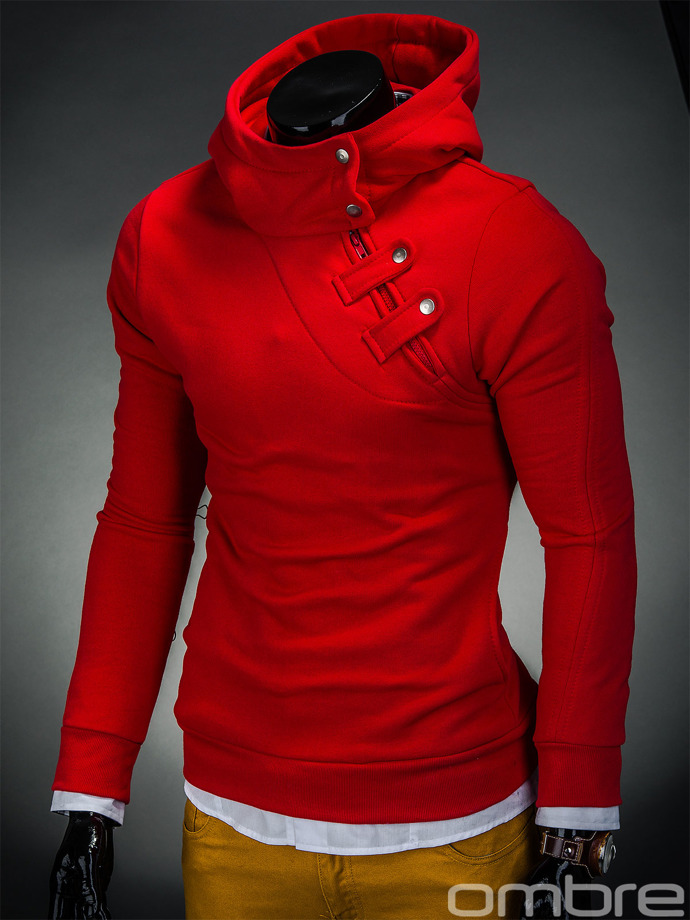 Bluza męska z kapturem - czerwona PACO