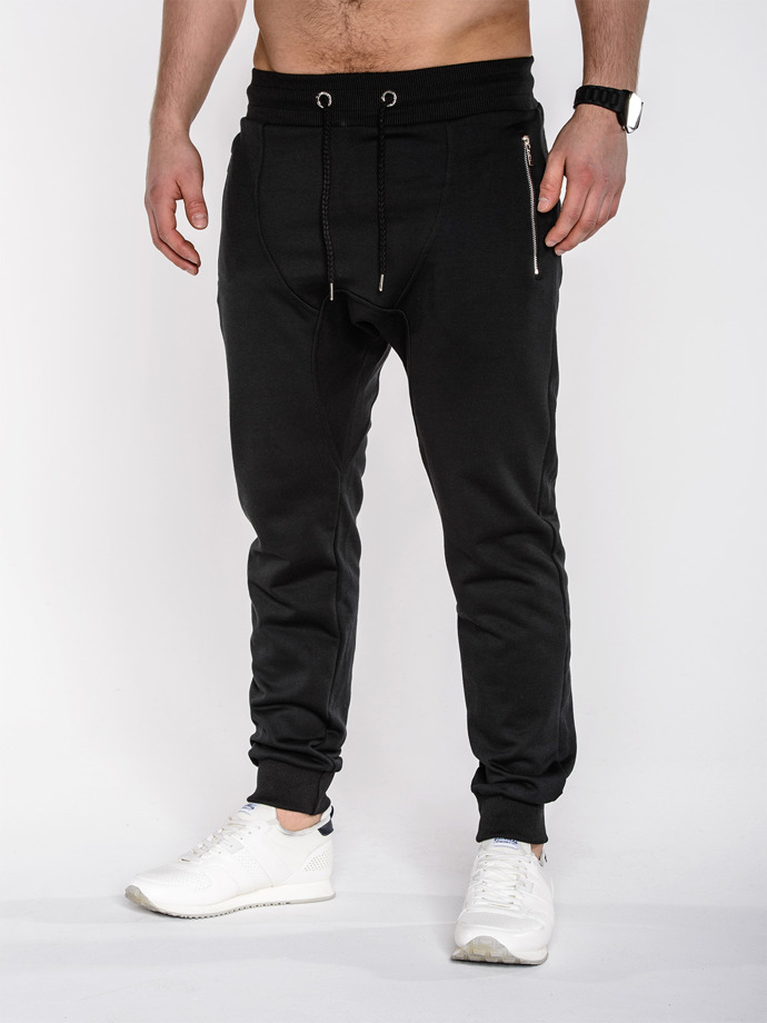 Spodnie męskie dresowe - czarne P230