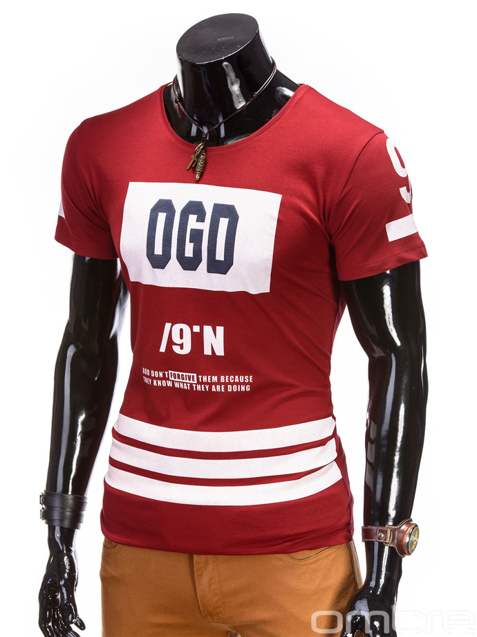T-shirt - czerwona S413