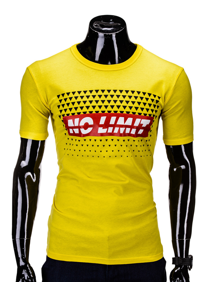 T-shirt - żółty S619
