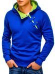 Bluza męska z kapturem - niebieska/zielona PACO