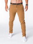 Spodnie męskie chino - rude P156
